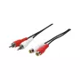 LogiLink CA1037 Audio pikenduskaabel, 2x RCA isane kuni 2x RCA emane, 5 m, must