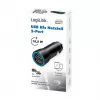 LogiLink PA0285 2-pordiline USB autolaadija 10,5W, LED-valgustusega, must