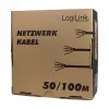 LogiLink Cat.6 paigalduskaabel, U/UTP, 100m, EconLine