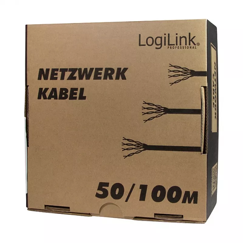 LogiLink Cat.6 paigalduskaabel, U/UTP, 100m, EconLine