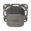 LOGILINK Cat.6 seinakontakt 2xRJ45 STP horisontaalne, puhas valge