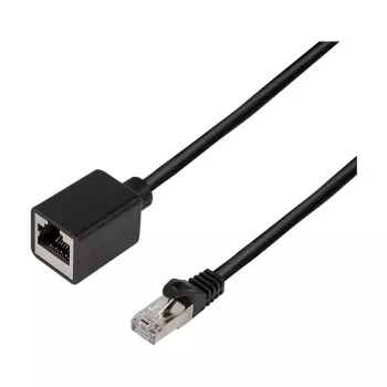 LogiLink Cat.6A Premium Patch-kaabli pikendus, S/FTP, must, 3 m