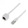 Logilink Cat.6A S/FTP Premium patchkaabli pikendus - valge, 5 m (RJ45 isane emasele)
