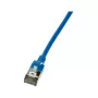 LogiLink Cat.6A S/FTP SlimLine patchkaabel, TPE-ümbris, sinine, 5,0 m