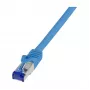 LogiLink Cat.6A S/FTP Ultraflex patch-kaabel, GHMT-sertifikaadiga, sinine, 0,5 m