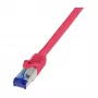 LogiLink Cat.6A S/FTP Ultraflex patch-kaabel, GHMT sertifitseeritud, punane, 1,0m