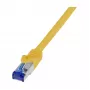 LogiLink Cat.6A S/FTP Ultraflex patchkaabel, GHMT sertifitseeritud, kollane, 0,25 m