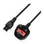 Logilink CP120 toitekaabel, BS 1363 (UK) – IEC C5, must, 1,8 m