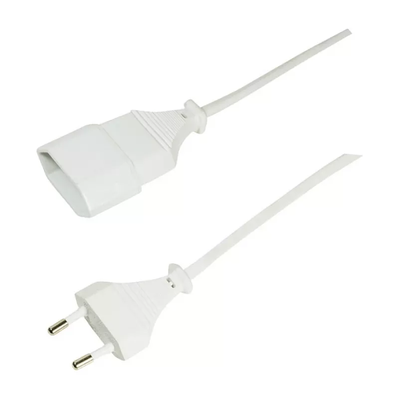 LogiLink CP125 toite pikenduskaabel, Europlug CEE 7/16 isane-emane, 1 m, valge