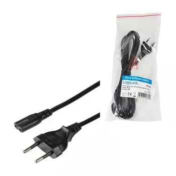 LogiLink CP145 toitekaabel Europlug to IEC C7 1.8 m must