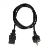 Logilink CP151 toitekaabel, CEE 7/7 – IEC C19, must, 1 m