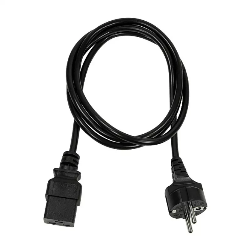 Logilink CP151 toitekaabel, CEE 7/7 – IEC C19, must, 1 m