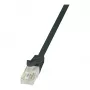 LogiLink CP2013U Cat6 U/UTP RJ45 Ethernet patch-kaabel, 0,25 m, must, takerdumisvastase kaitsega