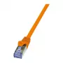 LogiLink CQ3068S Cat.6a S/FTP RJ45 patch-kaabel, 3m, oranž, snagless (LSZH)