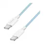 LogiLink CU0349 USB 2.0 Type-C to Type-C kaabel, 0,5 m, 480 Mbps, 60W Power Delivery, nailonist punutud, sinine
