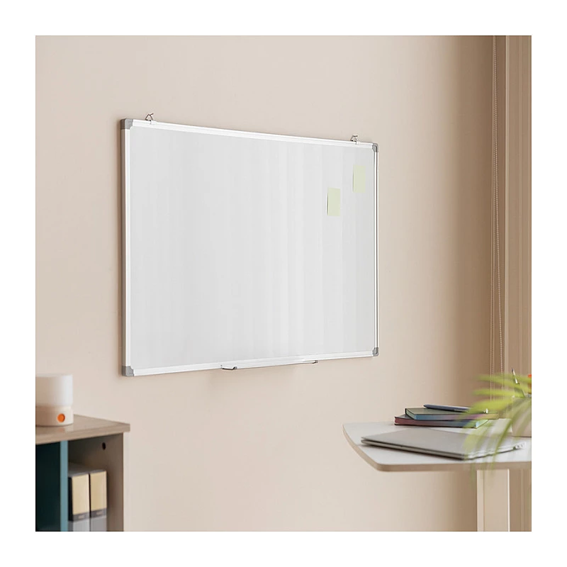 LOGILINK Dry Erase Whiteboard Wall-Mounted 120x90 cm Magnetic Steel Board with Aluminium Frame