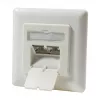 LogiLink DSIT süvispaigaldusega Cat. 6a varjestatud 2-porti RJ45 pistikupesa elevandiluu
