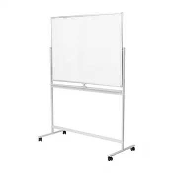 LogiLink EO0064 mobiilne kahepoolne kuivkustutustahvel, magnetteras, alumiiniumraam, 120x80 cm, valge/hõbe