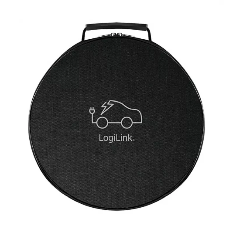 LogiLink EVC0120 Type 2 EV laadimiskaabel 22kW 3-faasiline 32A 2.5m must koos hoiukotiga
