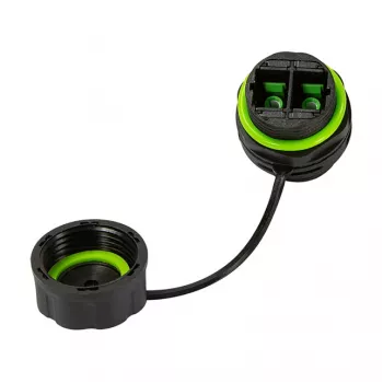 LOGILINK FA05SD1 Välistingimustesse mõeldud fiiberoptiline dupleks SC-pistik tolmukorgiga – Multimode OM3/OM4, akvamariin (10-pakk)