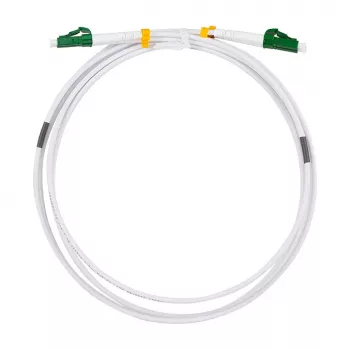 LogiLink FC0LC10 Terasest soomustatud OS2 Duplex LC/APC kuni LC/APC fiiberkaabel, 10 m, valge
