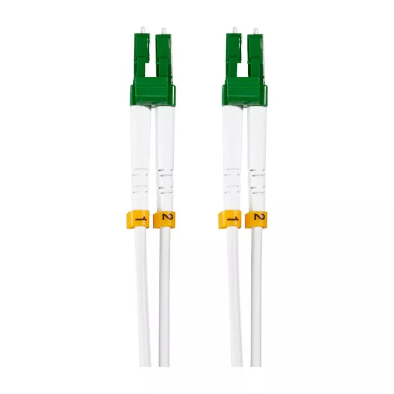 LogiLink FC0LC10 Terasest soomustatud OS2 Duplex LC/APC kuni LC/APC fiiberkaabel, 10 m, valge
