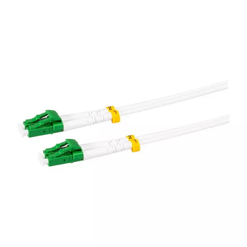 LogiLink FC0LC10 Terasest soomustatud OS2 Duplex LC/APC kuni LC/APC fiiberkaabel, 10 m, valge