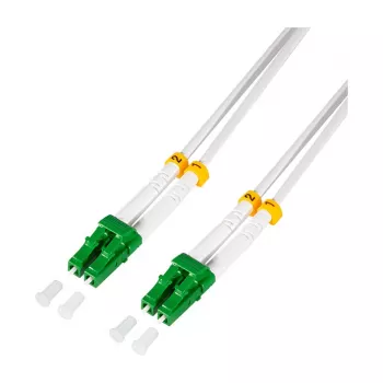 LogiLink FC0LC10 Terasest soomustatud OS2 Duplex LC/APC kuni LC/APC fiiberkaabel, 10 m, valge
