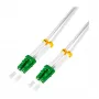 LogiLink FC0LC10 Terasest soomustatud OS2 Duplex LC/APC kuni LC/APC fiiberkaabel, 10 m, valge