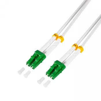 LogiLink FC0LC20 Kiudoptiline paigalduskaabel OS2 LC/APC kuni LC/APC Simpleks Üherežiimiline 20 m Valge