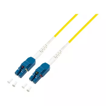 LogiLink Fiber Uniboot paigajuhe OS2 LC dupleks LC dupleksile 0,5 m LSZH kollane