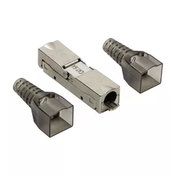 LogiLink välitingimustes termineeritav RJ45 pistik Cat.6A STP 10G, tööriistavaba IDC, tsinksurvevalu, AWG 22–26, hõbedane