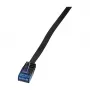 LogiLink Flat Cat.5e U/UTP Patch-kaabel, RJ45, 0,5 m, must