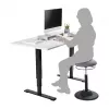 LOGILINK Kõrgusega reguleeritav wobble-taburet EO0022 - aktiivse istumise ergonoomiline taburet gaasitõstukiga, 360° pöörlemine, must