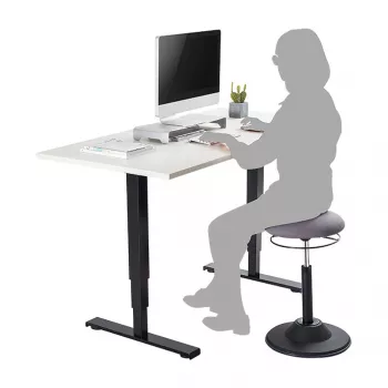 LOGILINK Kõrgusega reguleeritav wobble-taburet EO0022 - aktiivse istumise ergonoomiline taburet gaasitõstukiga, 360° pöörlemine, must