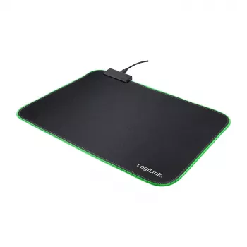 LOGILINK ID0183 mänguhiirematt RGB LED-iga, 350x260mm, 3mm pehme, must