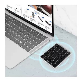 LogiLink ID0212 traadita numbriklahvistik, 28 klahvi, Bluetooth 5.0, kosmoshall
