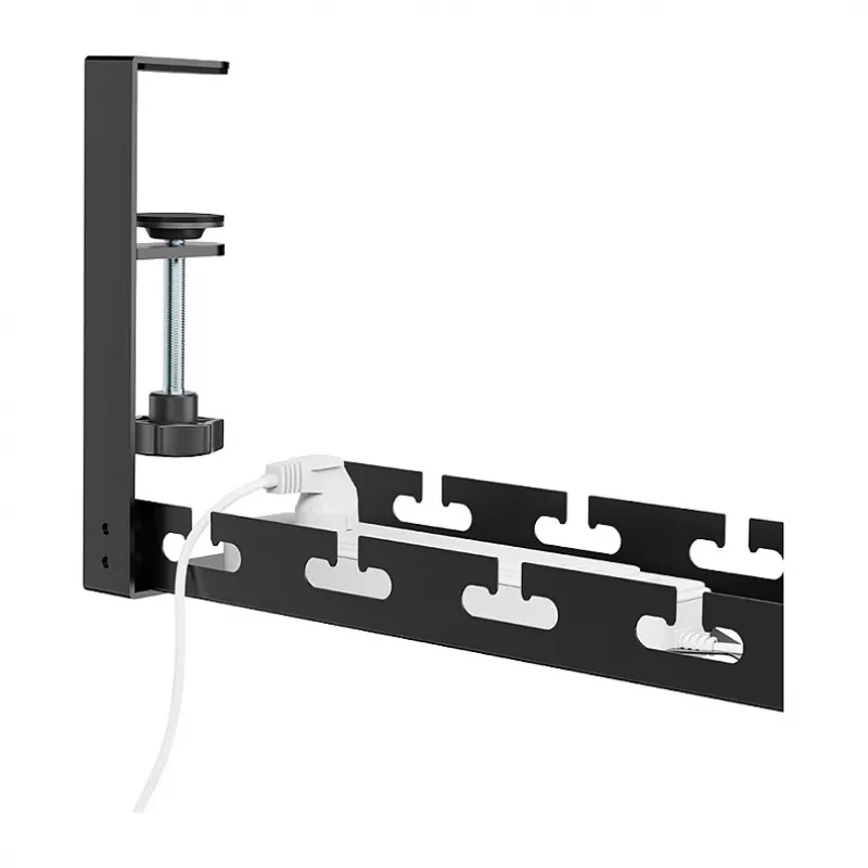 LOGILINK KAB0094 Kaablialuse hoidik laua alla, klamber-kinnitusega, pikendatav, metallist, must