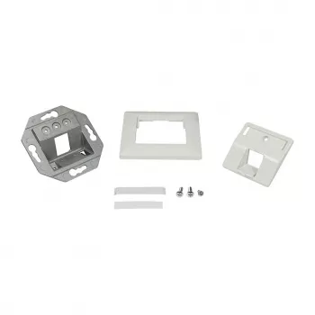 LogiLink Keystone esipaneel 45° 1 moodulile, puhas valge