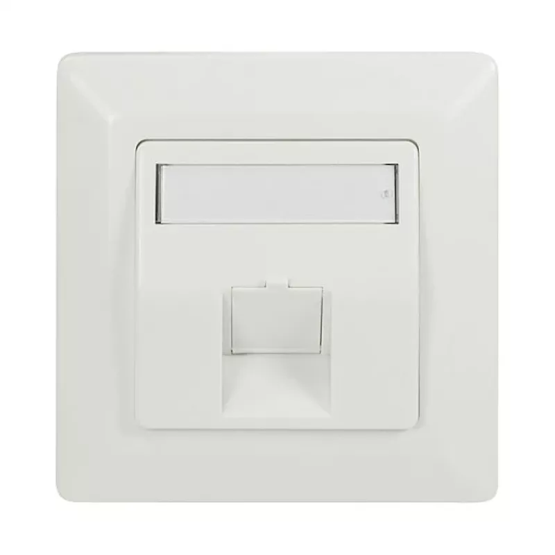 LogiLink Keystone esipaneel 45° 1 moodulile, puhas valge