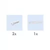 LogiLink Keystone esipaneel 2 moodulile, eenduv, UP/50, puhas valge