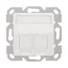 LogiLink Keystone esipaneel 2 moodulile, eenduv, UP/50, puhas valge