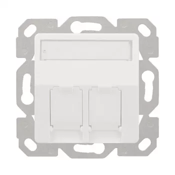 LogiLink Keystone esipaneel 2 moodulile, eenduv, UP/50, puhas valge