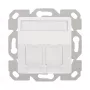 LogiLink Keystone esipaneel 2 moodulile, eenduv, UP/50, puhas valge