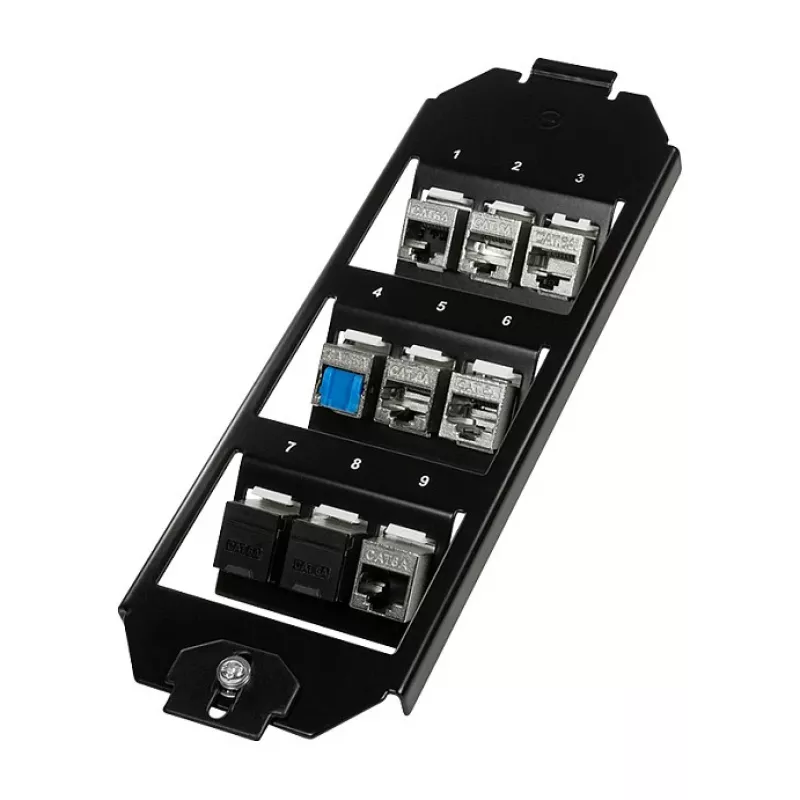 Logilink Keystone põrandakarbi sisestus 3 x 3 Keystone mooduli jaoks, must