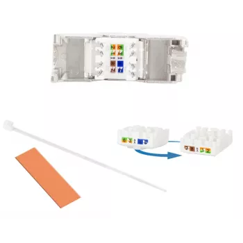 LogiLink Keystone Jack Cat.6A STP tolmukaanega, 14,4 mm, 22-26 AWG, 24 tk