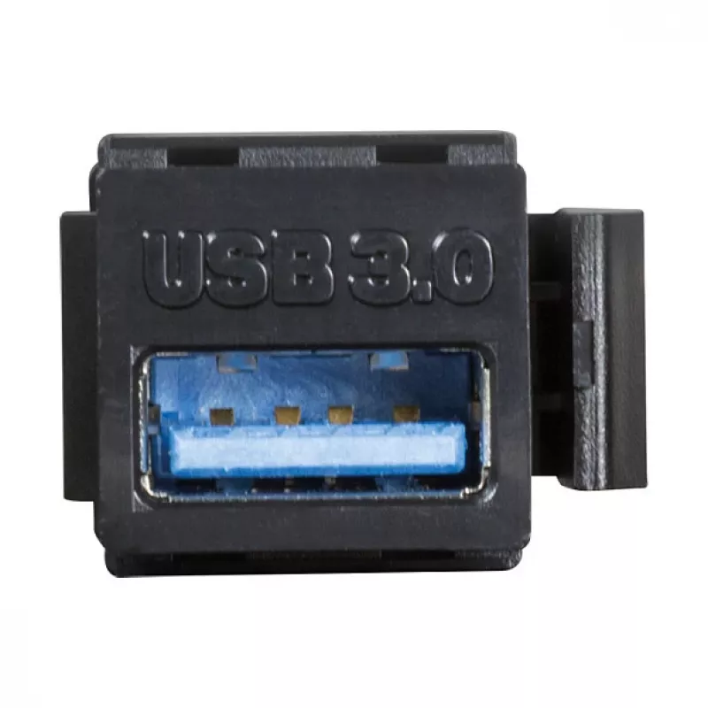 LogiLink Keystone USB 3.0 Type-A Female to Female Coupler, Black