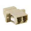 LogiLink LC dupleks mitmekiuline fiiberoptiline adapter äärikuga, beež