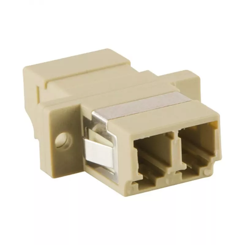LogiLink LC dupleks mitmekiuline fiiberoptiline adapter äärikuga, beež