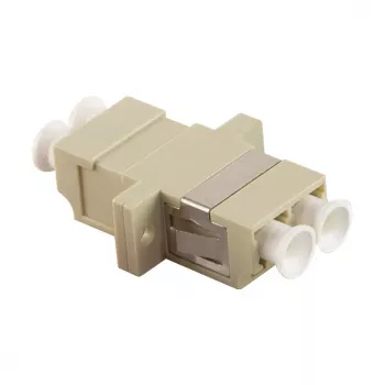 LogiLink LC dupleks mitmekiuline fiiberoptiline adapter äärikuga, beež